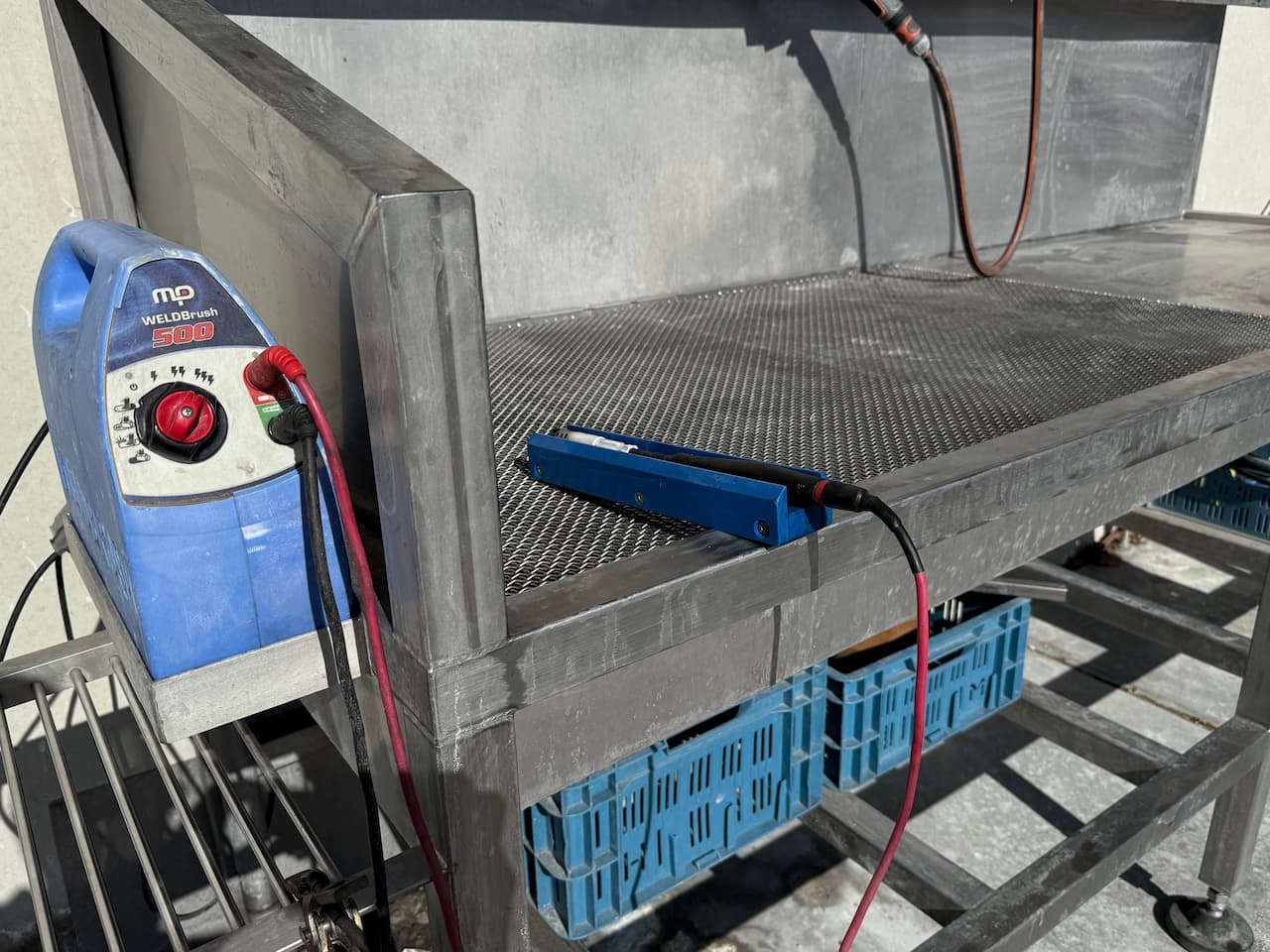 TIG brush werkplek